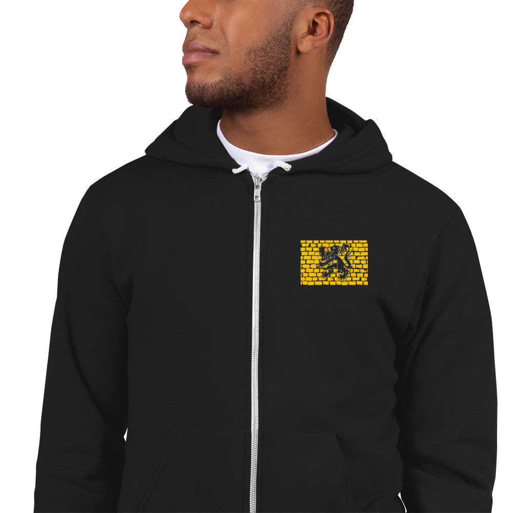 Cobble Of Flanders Embroidered Zip Hoodie